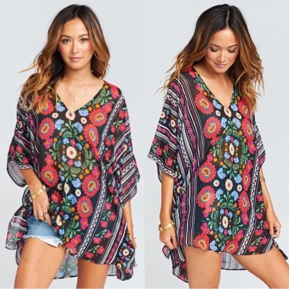 Show Me Your MuMu Black Floral Tunic